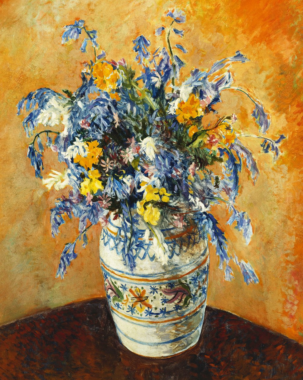 Campanillas y Narcisos en un Jarrón Decorado de James Bolivar Manson