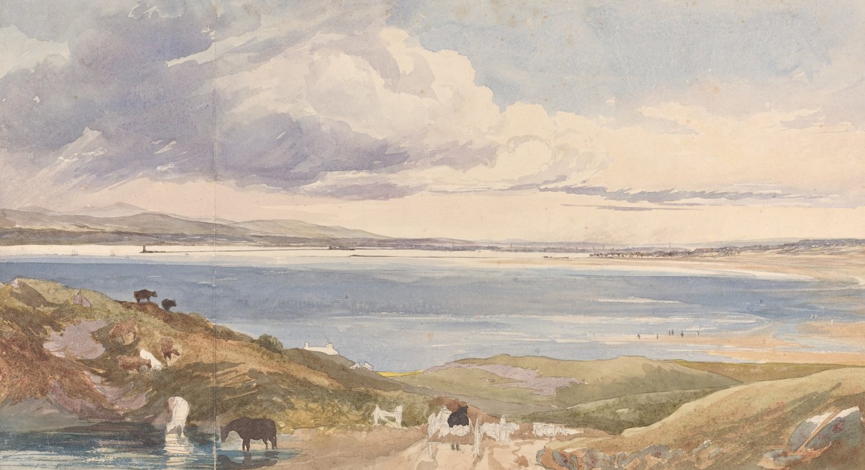 Paisaje junto a la orilla con camino en primer plano de James Bulwer