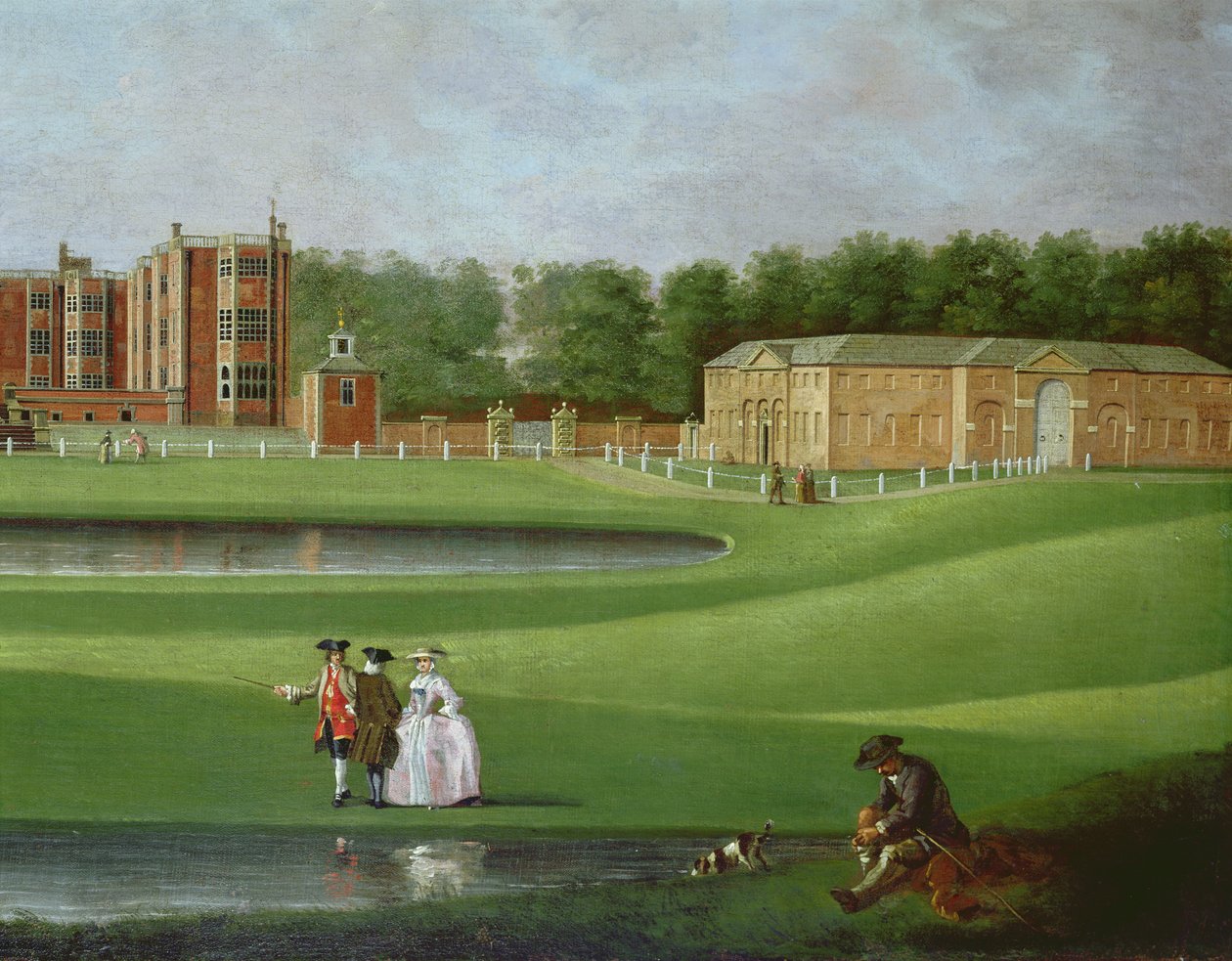 Vista de Temple Newsam House, (detalle) de James Chapman