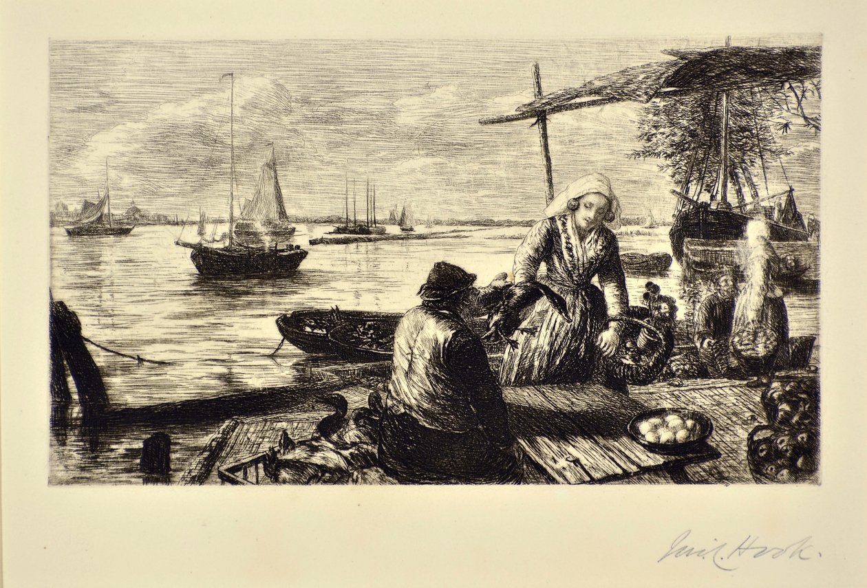 Un bote de mercado, Holanda de James Clarke Hook