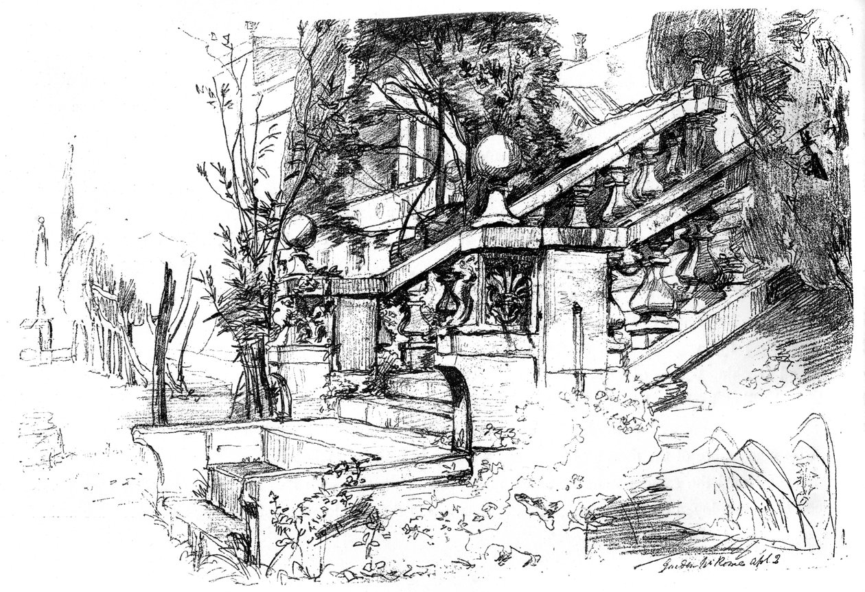 El Jardín cerca de Roma, 1848 c1880-1882 de James Clarke Hook