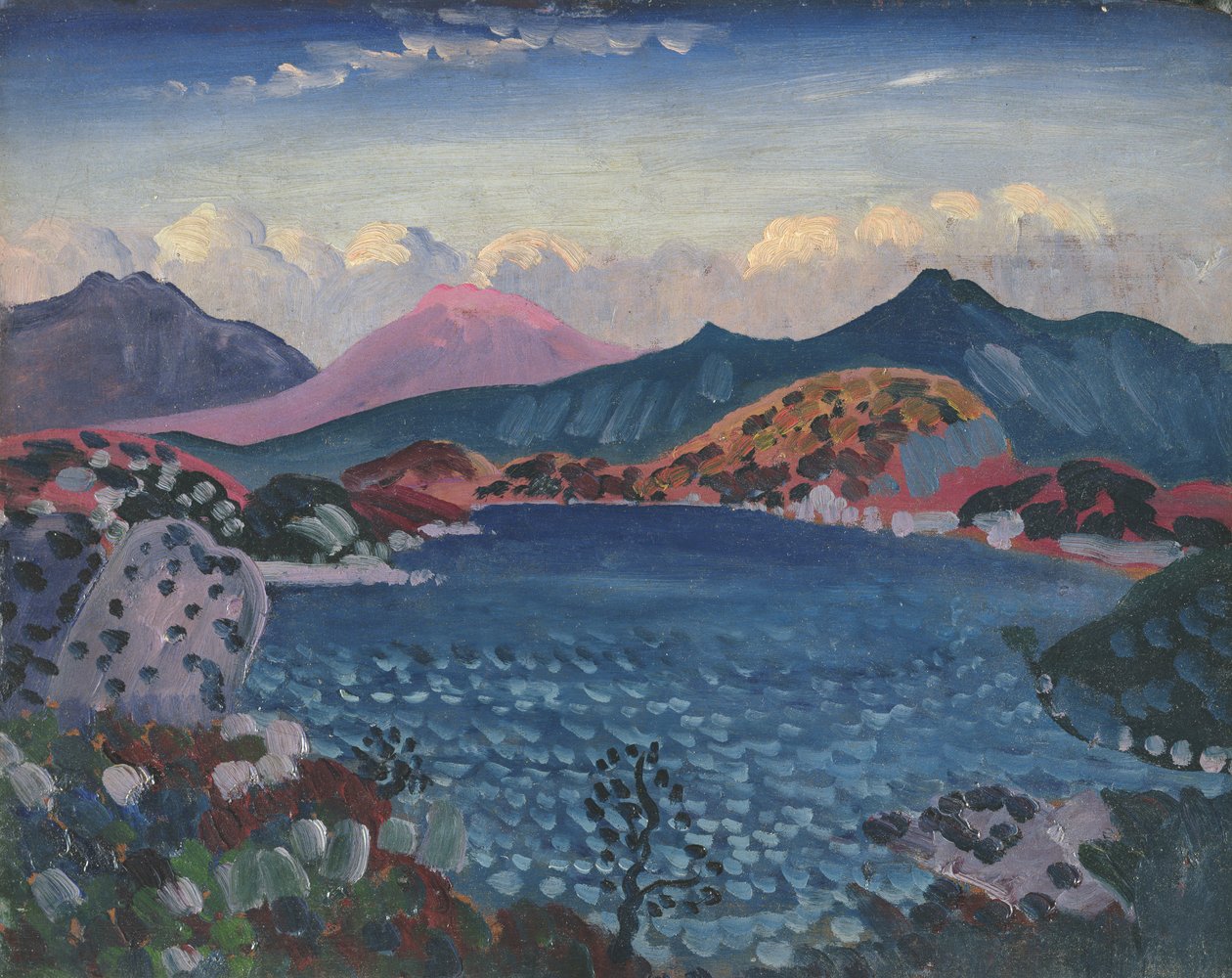 Bala Lake, c.1911 (óleo sobre tabla) de James Dickson Innes