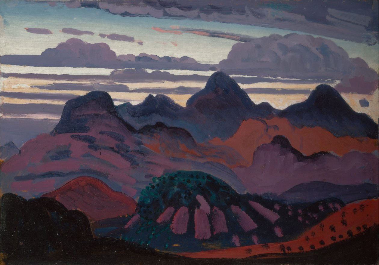 Los Moelwyns desde Llan Ffestiniog de James Dickson Innes