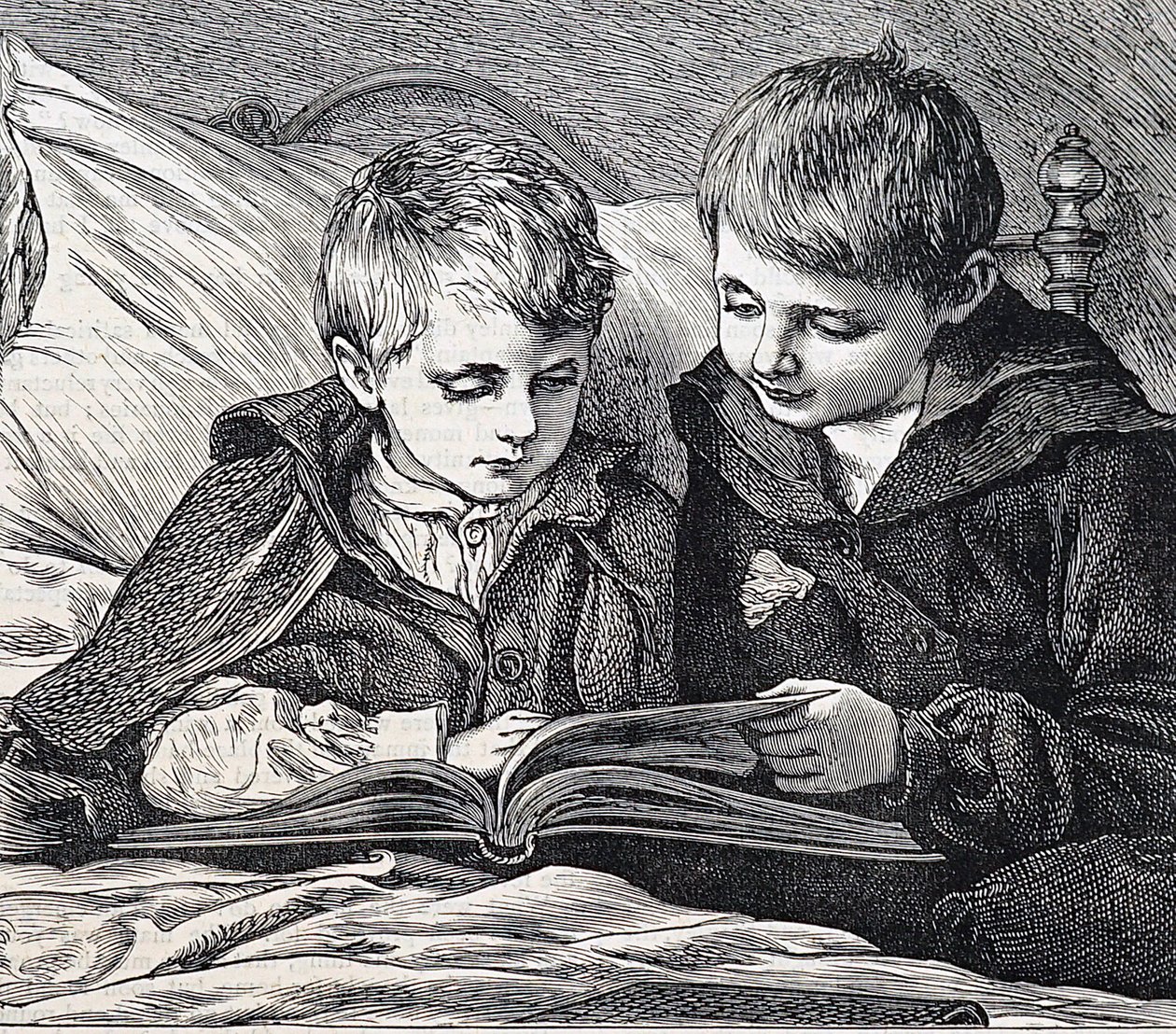 Ilustración que representa a hermanos de James Dromgole Linton