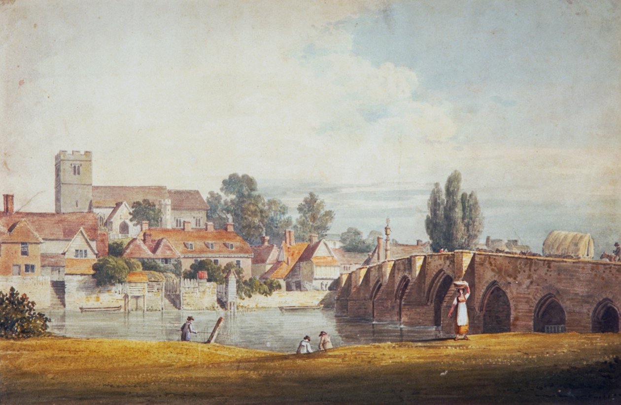 Aylesford, cerca de Maidstone, Kent, siglo XIX de James Duffield Harding