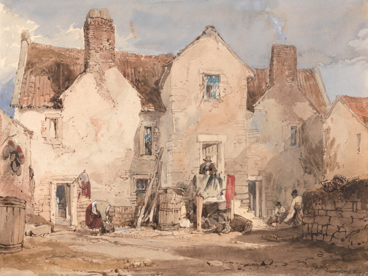 Casas de pescadores en Sculcoats, cerca de Hull, Yorkshire de James Duffield Harding