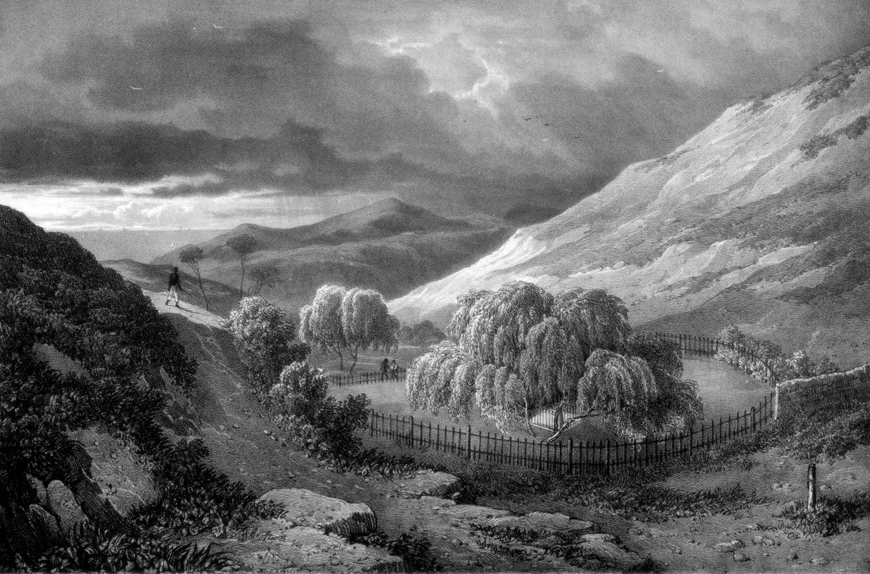 Tumba de Napoleón Bonaparte, isla de Santa Elena, 1824 de James Duffield Harding