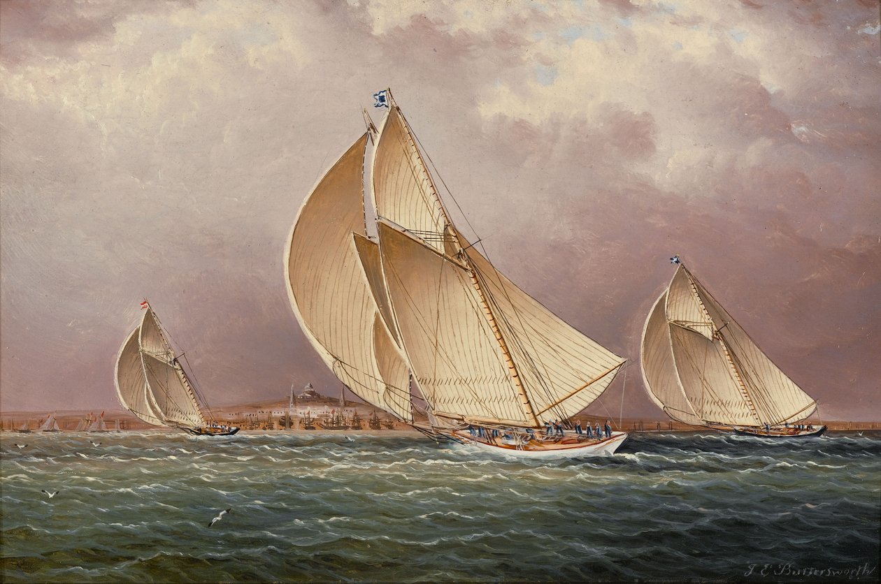 Vela en el puerto de Boston de James E. Buttersworth