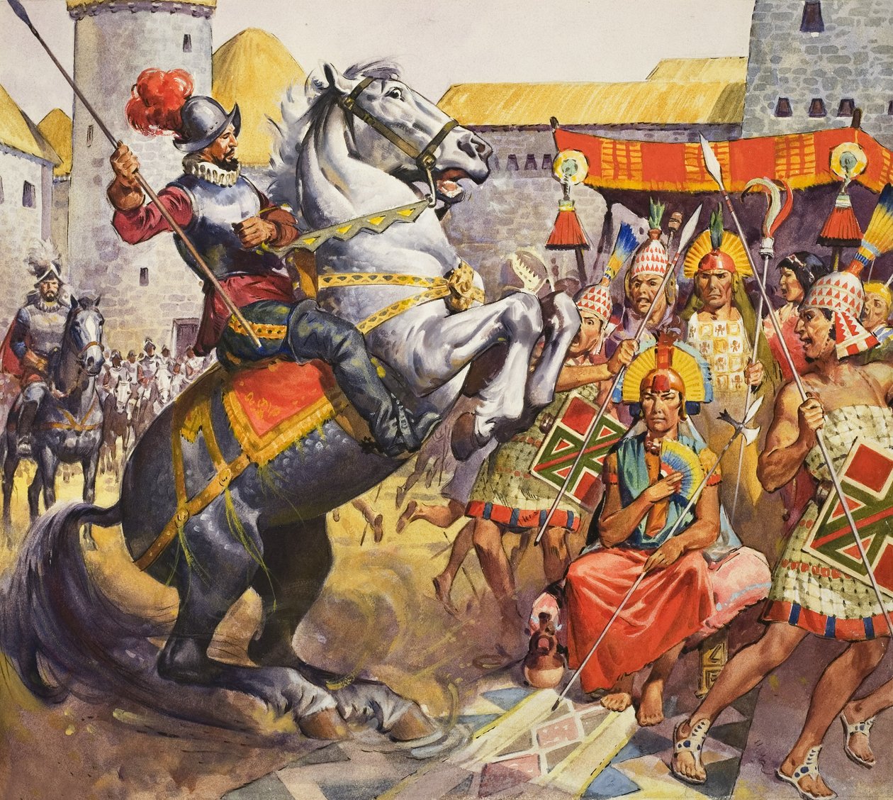 Incas (gouache sobre papel) de James Edwin McConnell