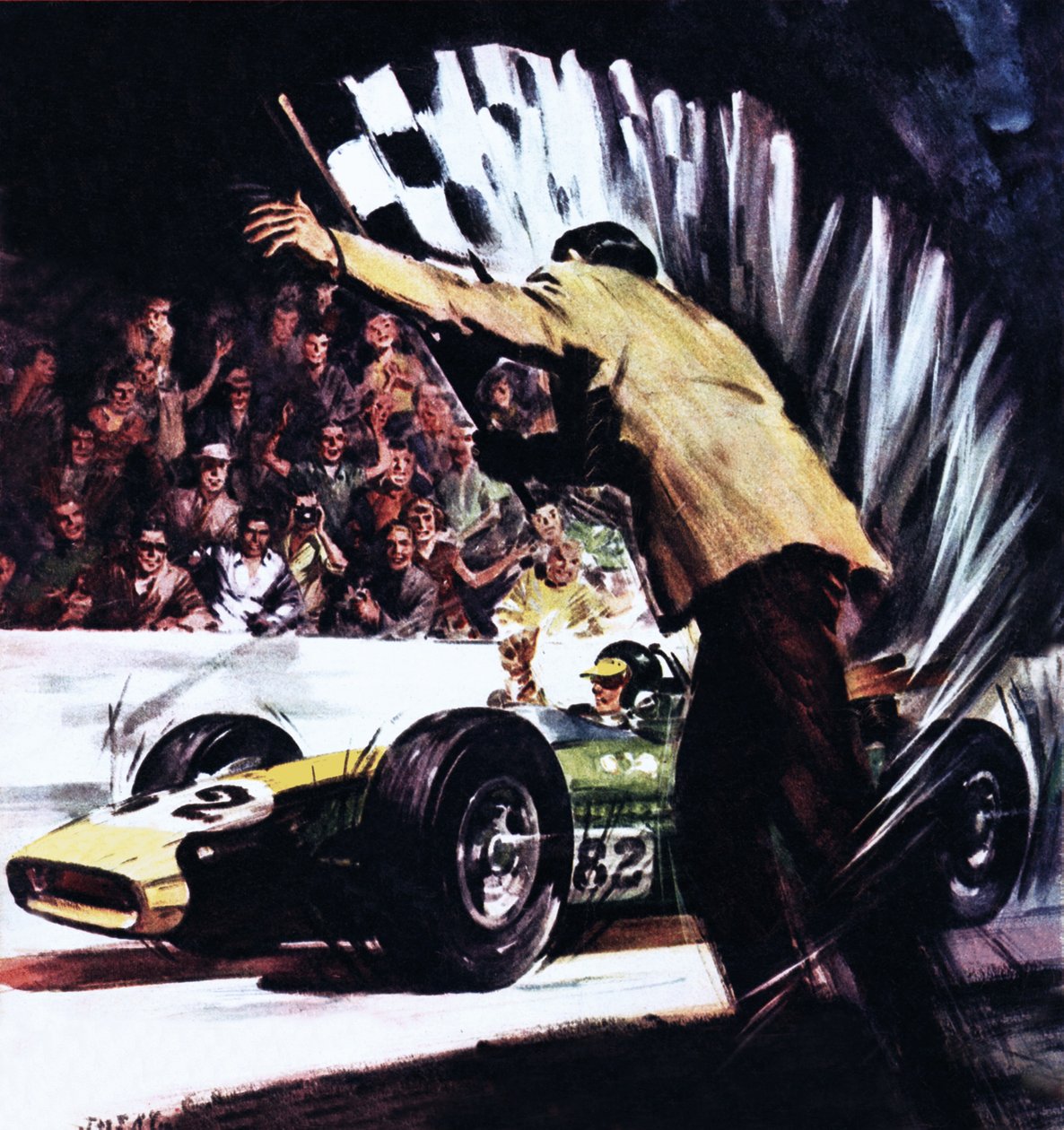 Jim Clark gana la Gran Carrera de América de James Edwin McConnell