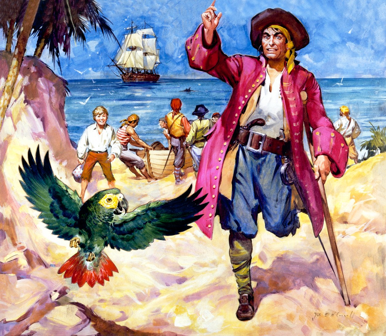 Long John Silver y su loro de James Edwin McConnell