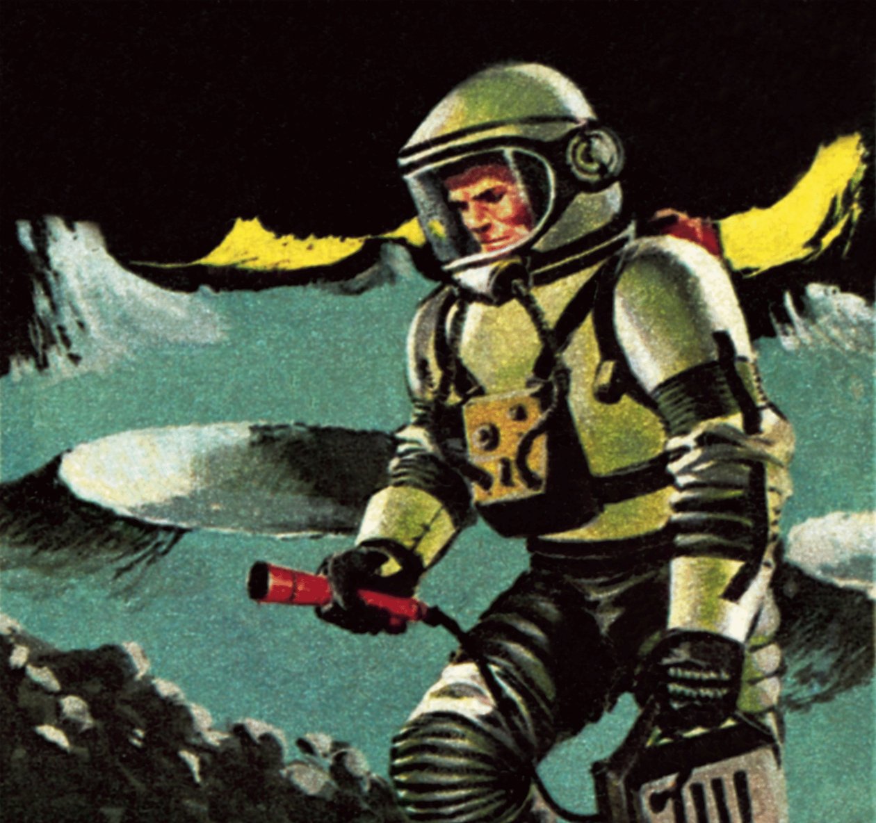 El hombre en la Luna, como se imaginaba en 1964 de James Edwin McConnell