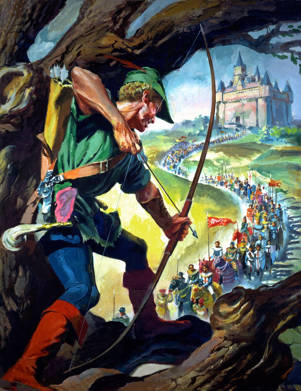 Robin Hood (gouache sobre papel) de James Edwin McConnell