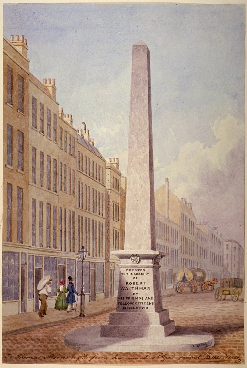 Monumento en la intersección de Farringdon Street y Fleet Street, Ciudad de Londres, 1833 de James Elmes