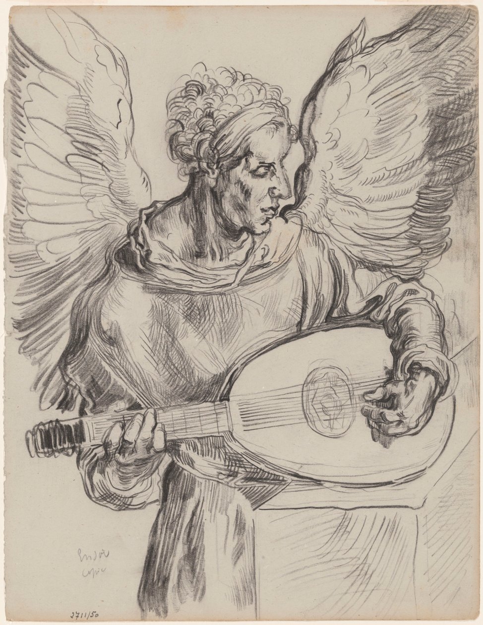 Inspirado en Durero: «Serafín tocando el laúd» de James Ensor