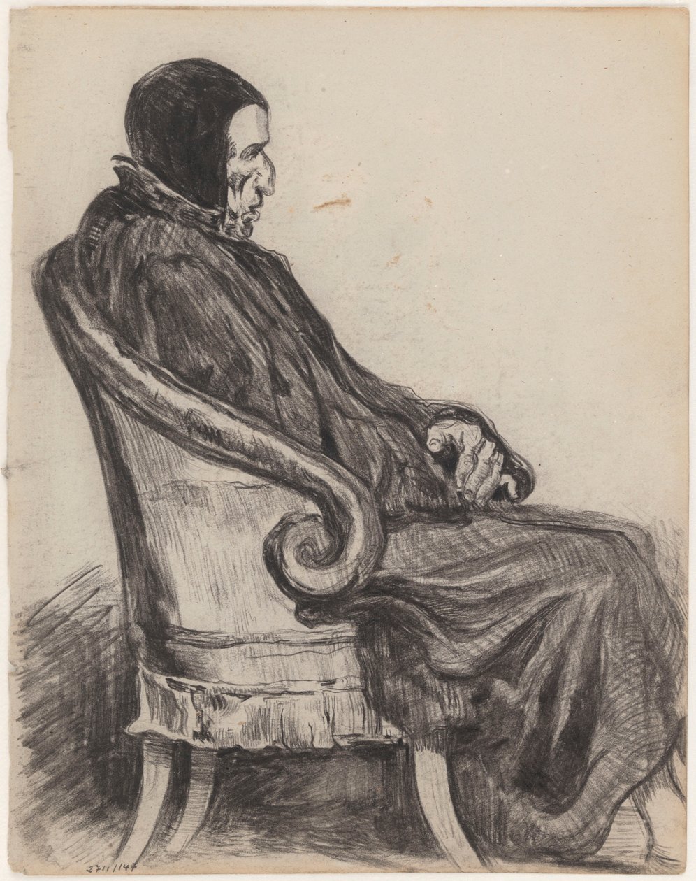 Según Honoré Daumier: el político francés François Barbé Marbois de James Ensor