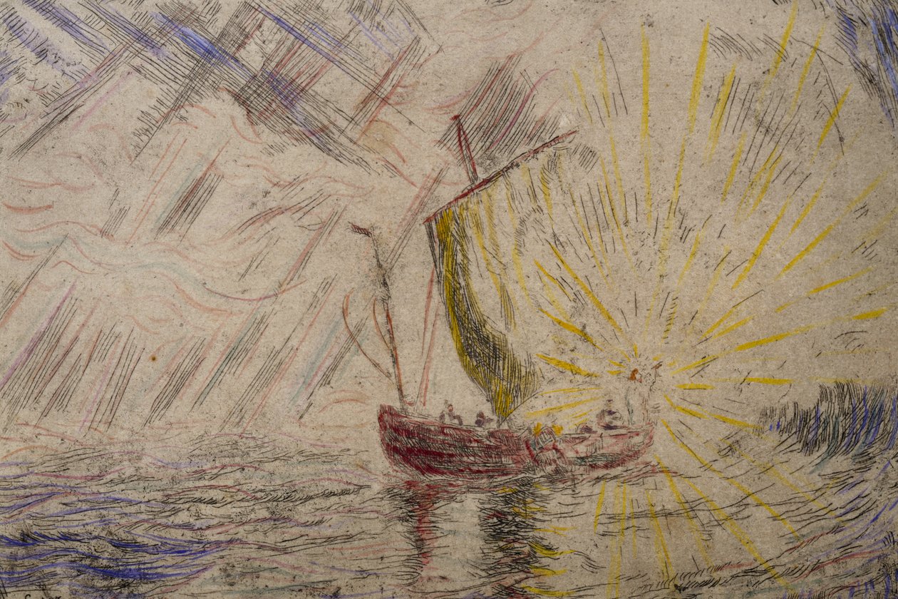 Cristo calma la tempestad de James Ensor