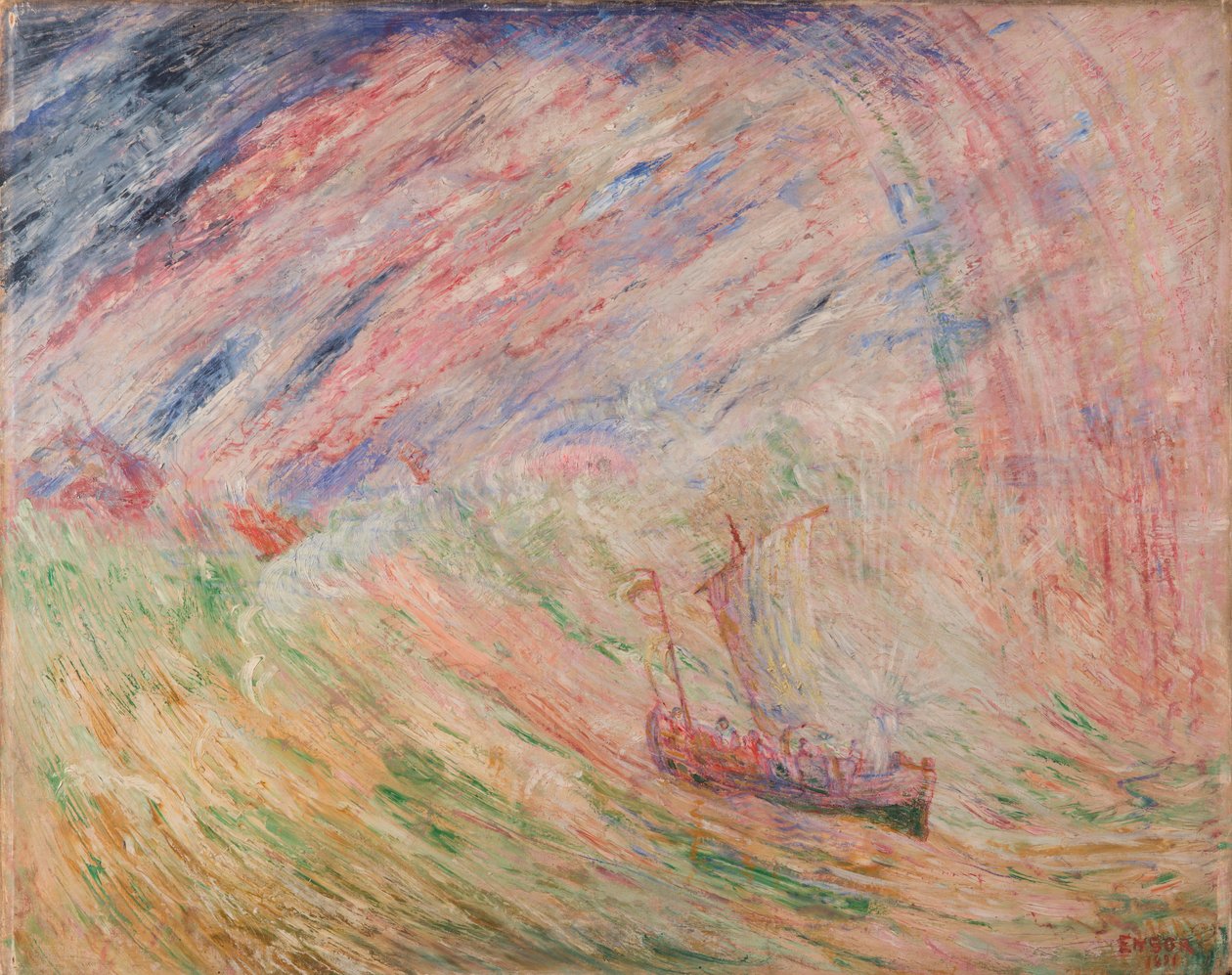 Cristo calmando las aguas de James Ensor