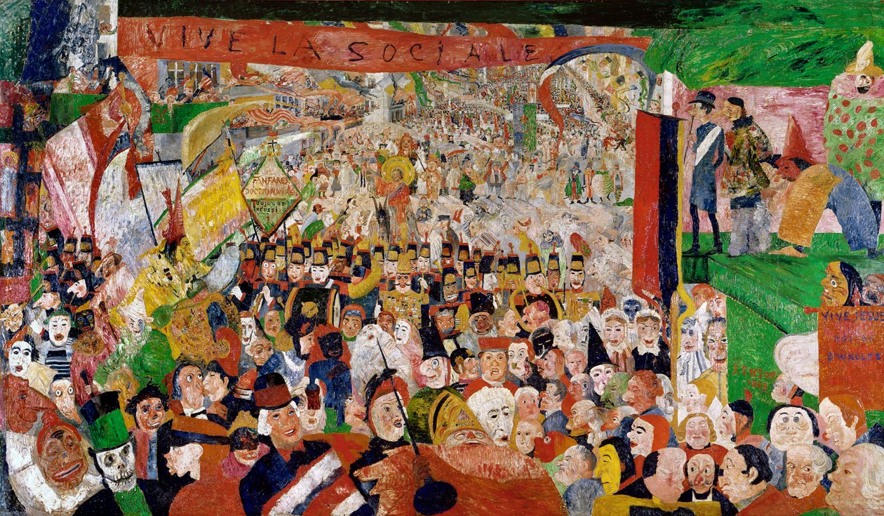 Entrada triunfal de Cristo en Bruselas de James Ensor