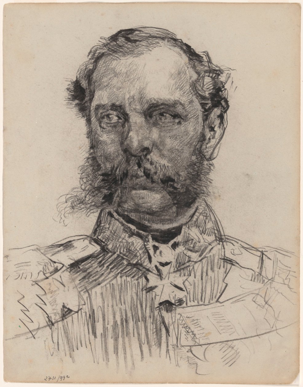 Copia de un retrato desconocido de James Ensor