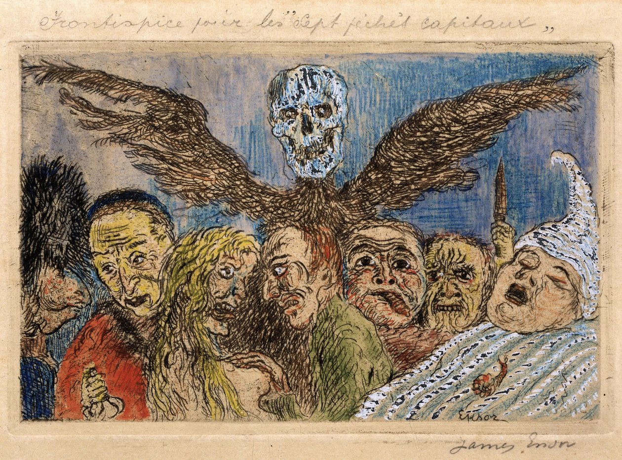 Los pecados capitales dominados por la muerte de James Ensor