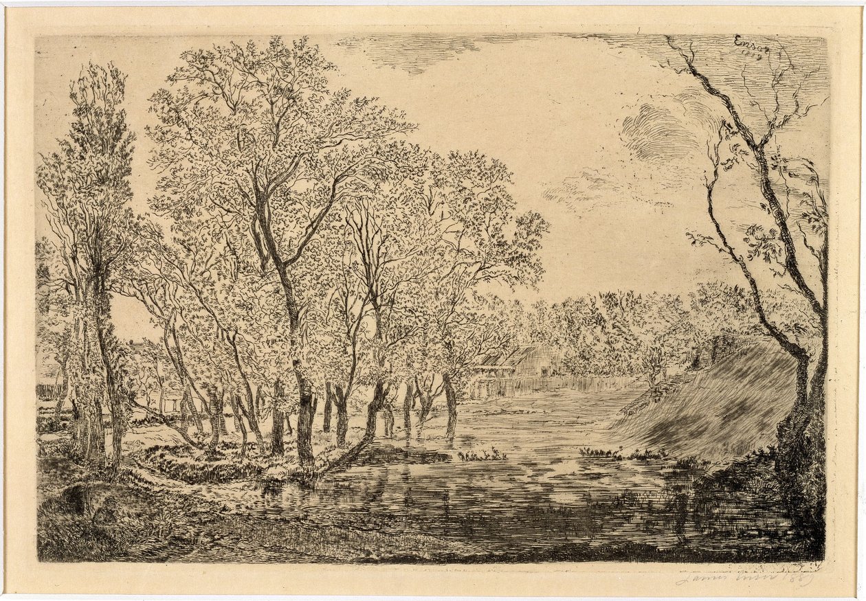 El estanque de los álamos de James Ensor
