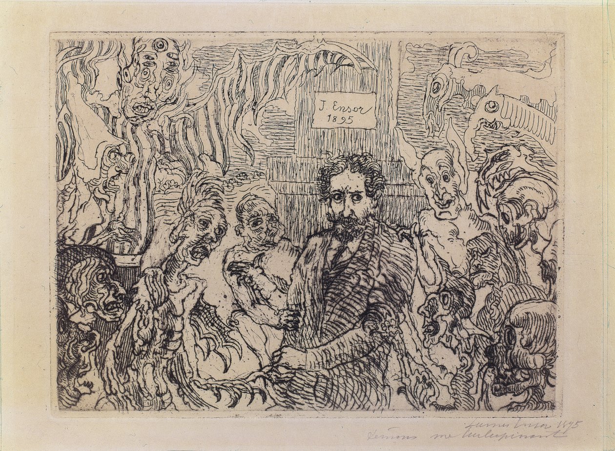 Los demonios se burlan de mí de James Ensor