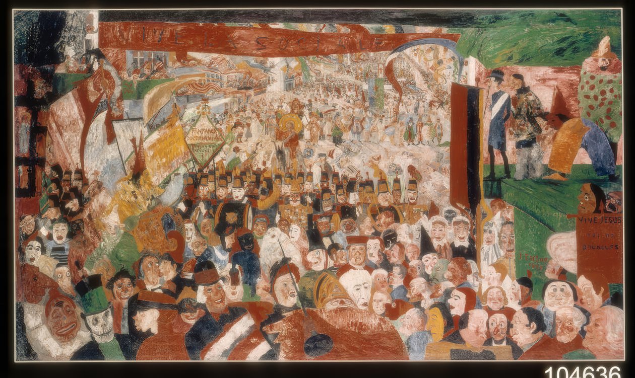 La entrada de Cristo en Bruselas en 1889 de James Ensor