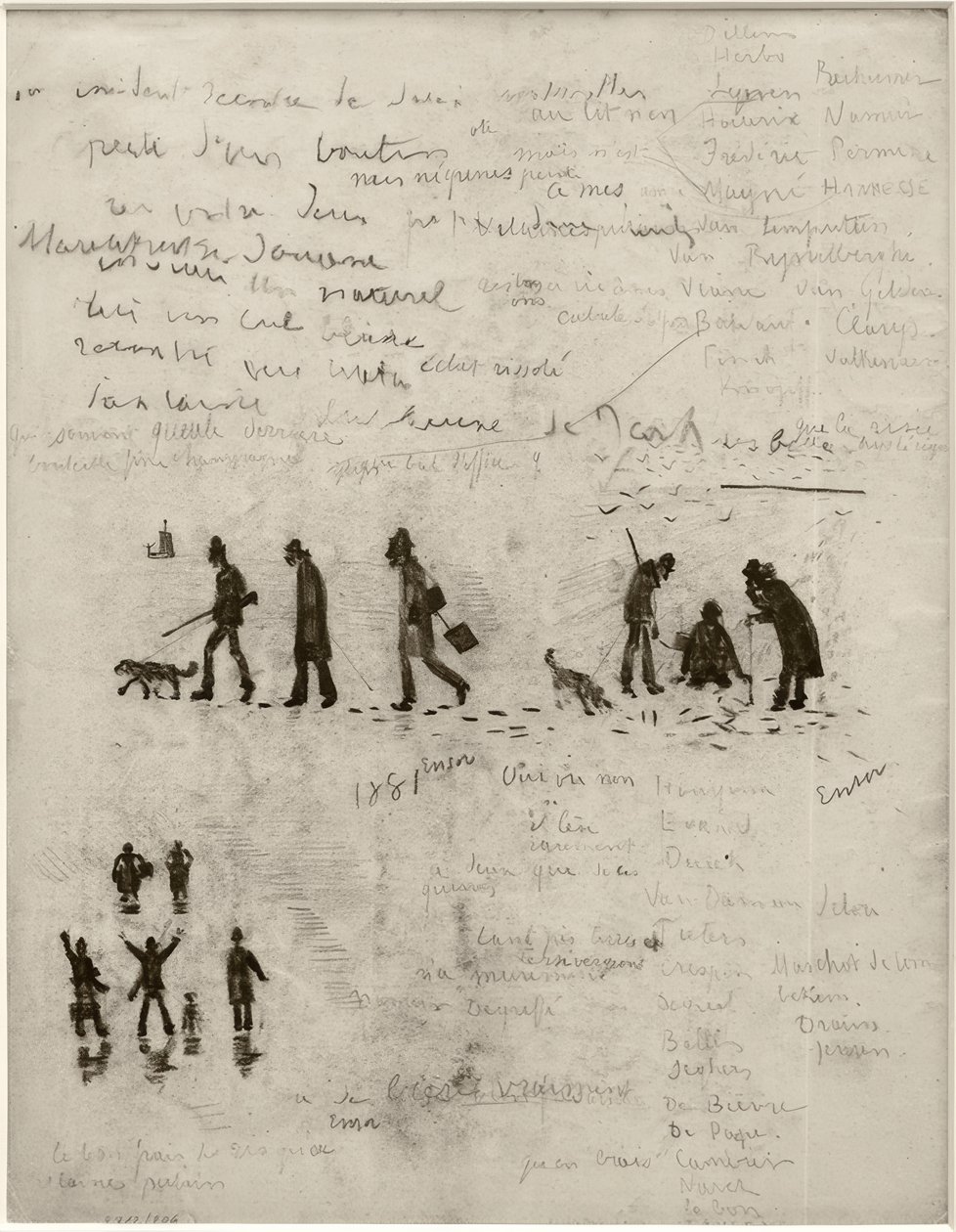 Historia sin palabras (Cazador en invierno) de James Sidney Ensor