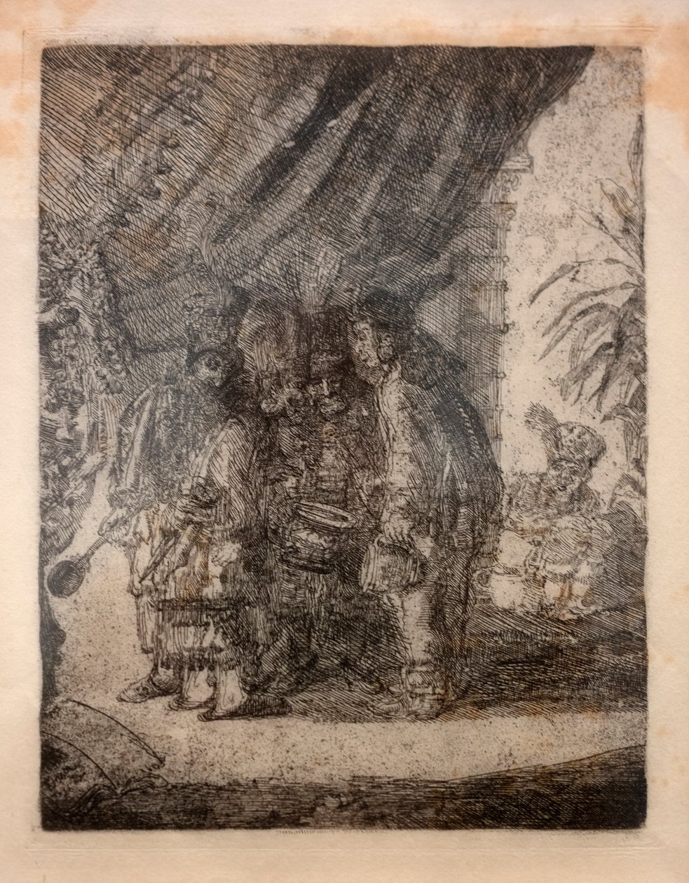 Iston, Pouffamatus, Cracozie y Transmouffe, famosos médicos persas, examinando el taburete de Darío tras la batalla de Arabela. de James Ensor