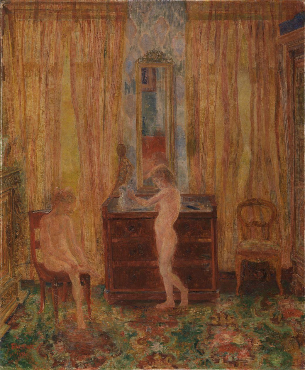 Niños en el aseo matutino de James Ensor