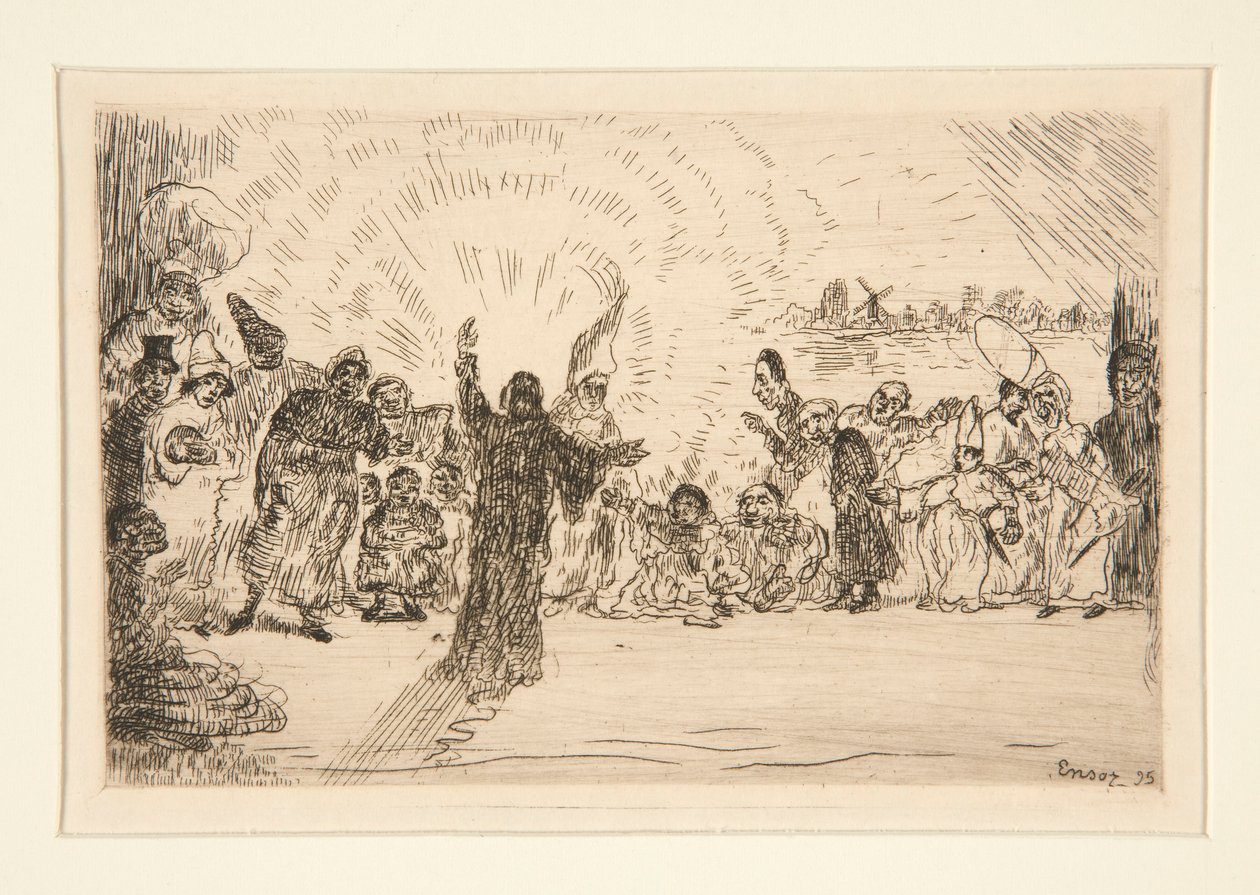 Cristo a los mendigos (Cristo y los mendigos) de James Ensor