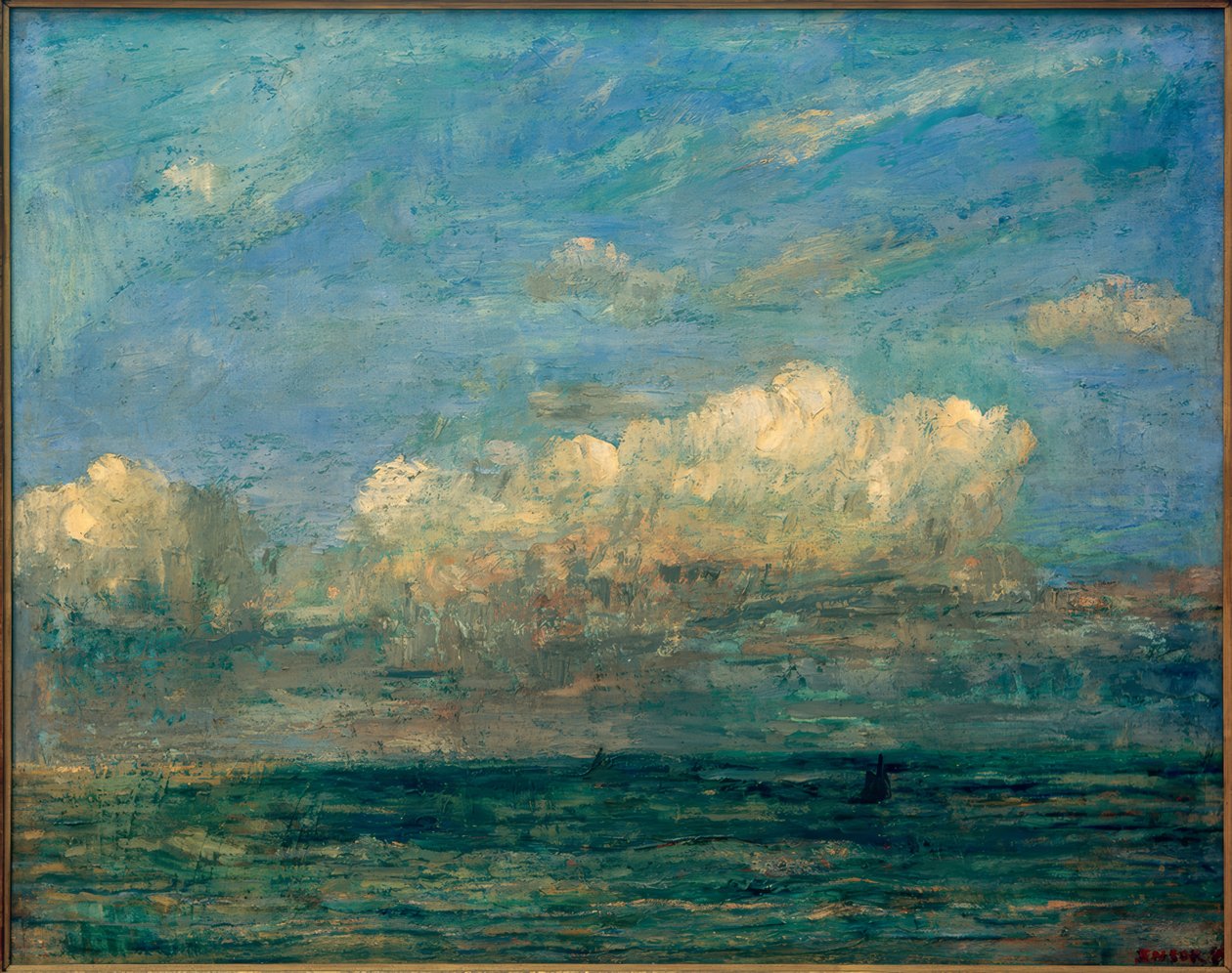 Paisaje marino con nube blanca de James Sidney Ensor