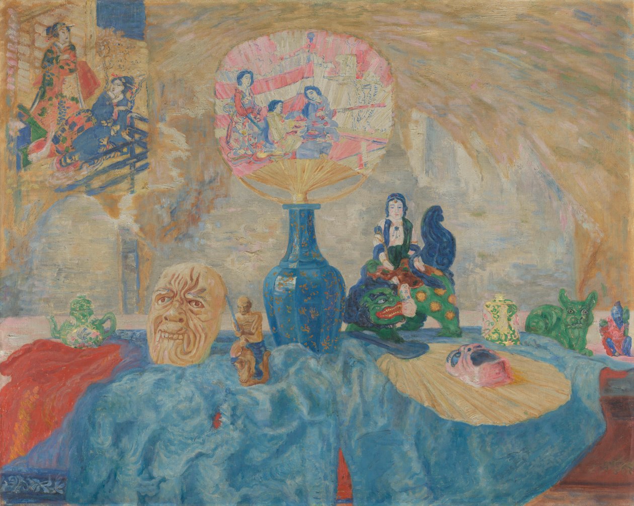 Naturaleza muerta con elementos chinos de James Ensor