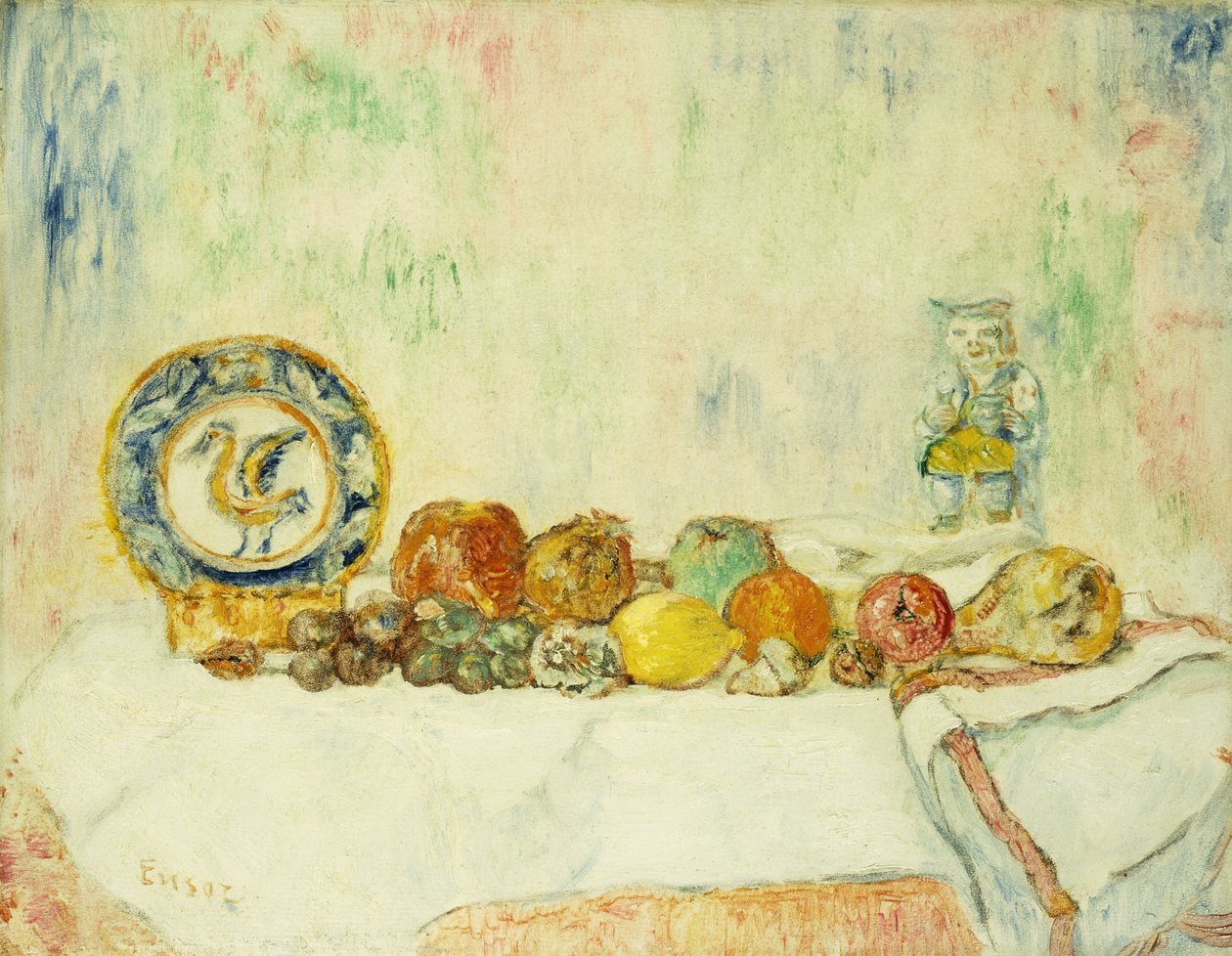 Naturaleza muerta con frutas; Nature Morte aux Fruits de James Ensor