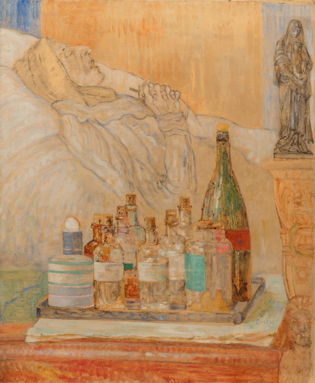 La madre del artista tras su fallecimiento de James Ensor
