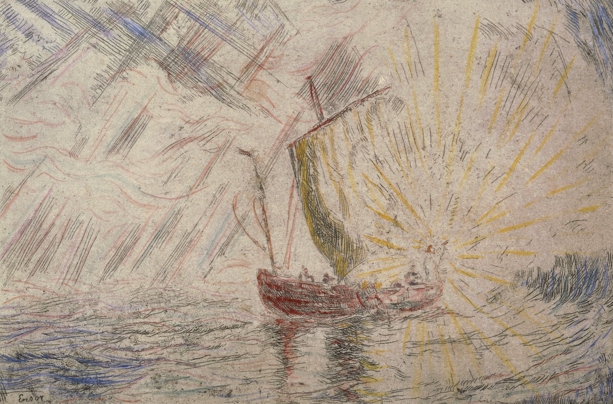 El Cristo que calma la tempestad de James Ensor