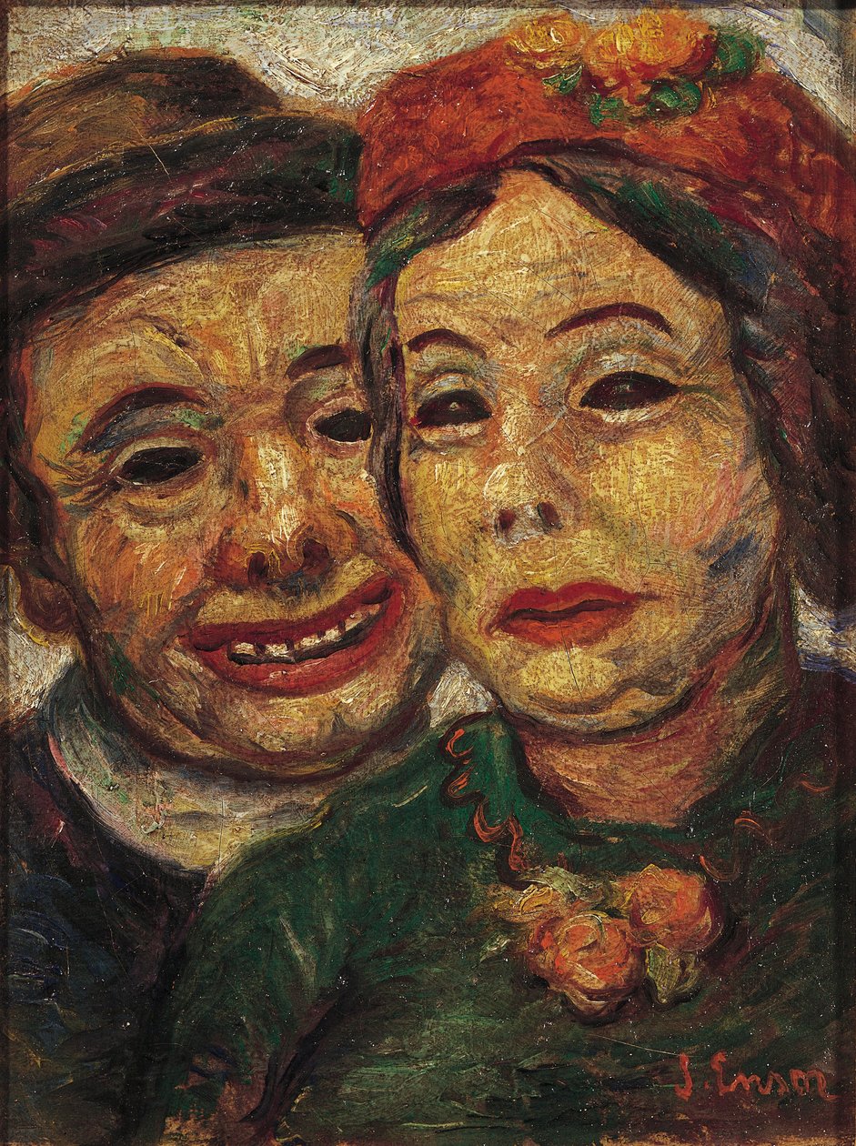 La pareja enmascarada de James Ensor