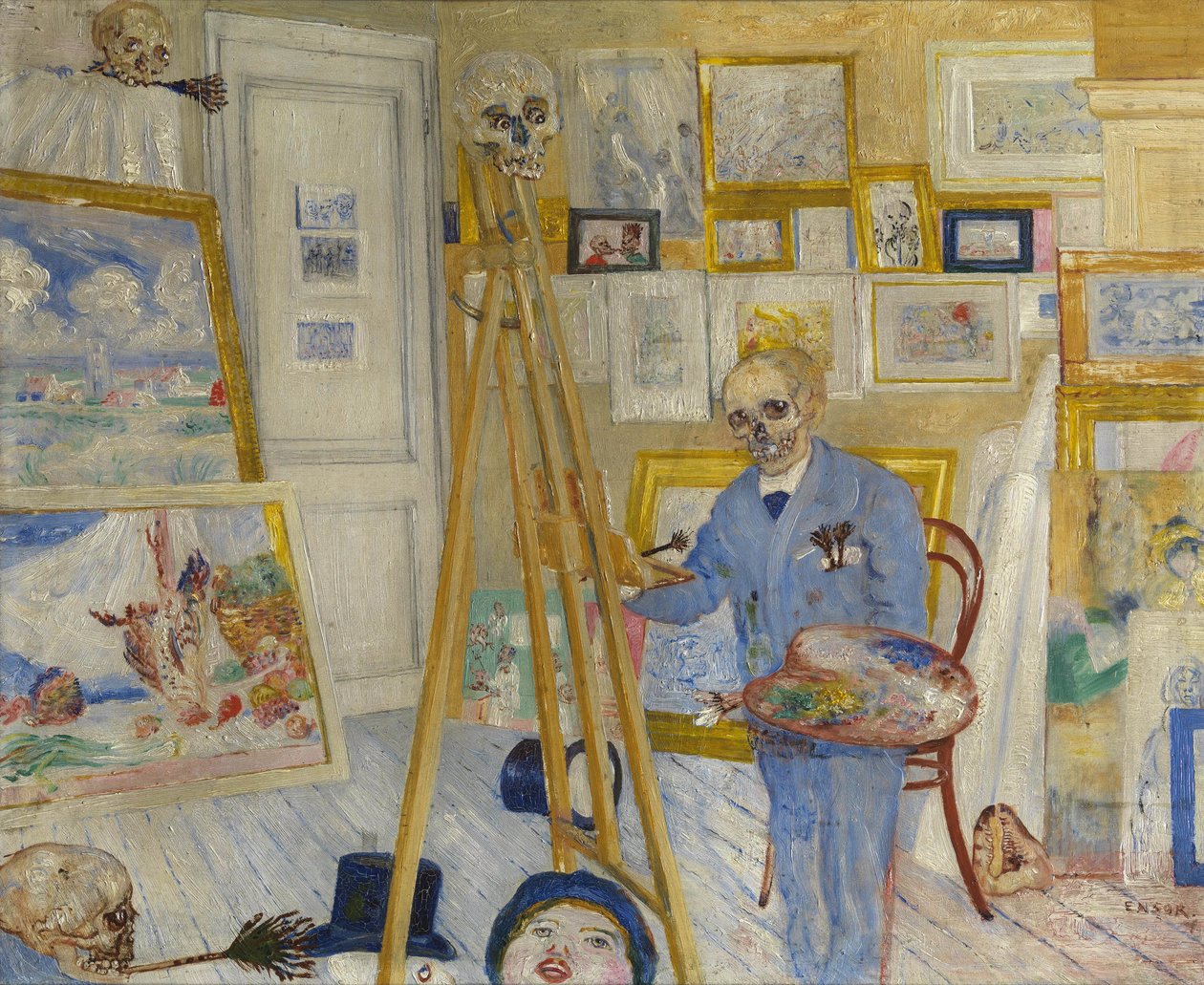El pintor esqueleto de James Ensor