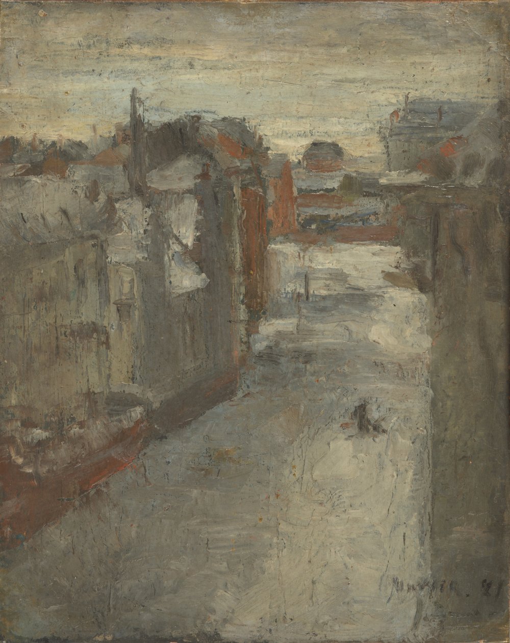 La Van Iseghemlaan bajo la nieve de James Ensor