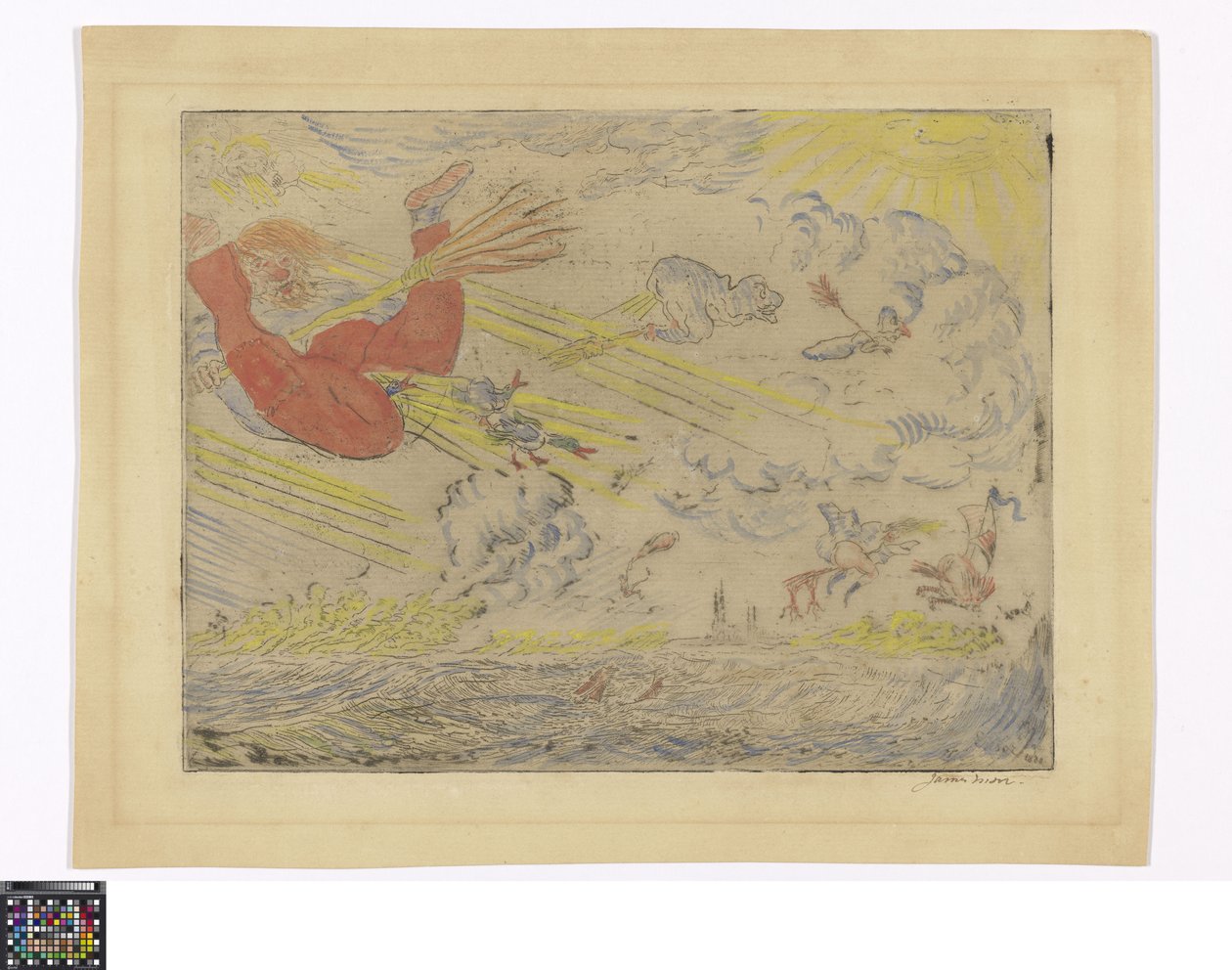 Zauberer im Sturmwind de James Ensor