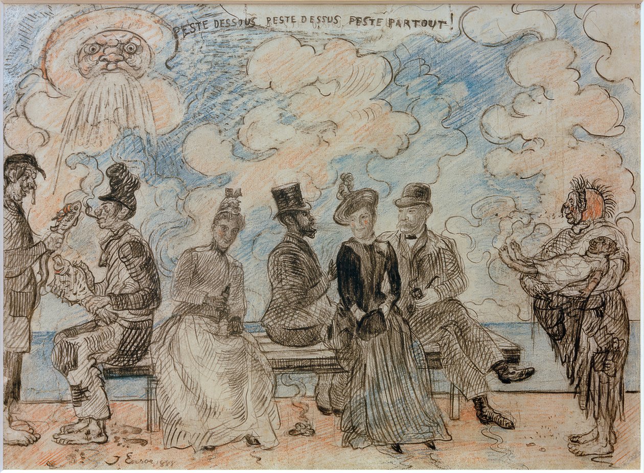 Abajo peste, arriba peste, en todas partes peste de James Sidney Ensor