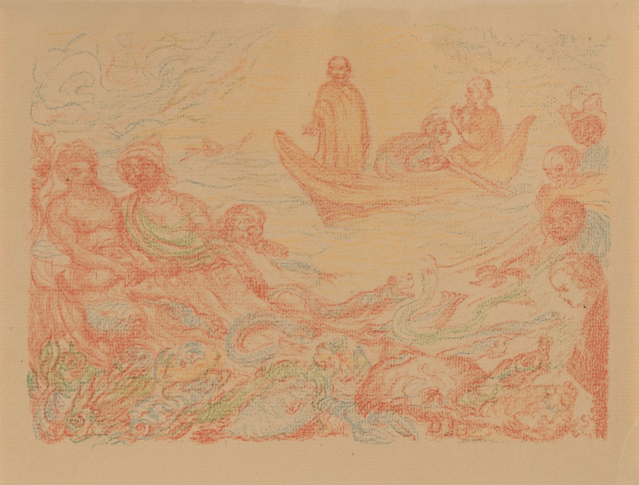 XIII. La pesca milagrosa (de: Escenas de la vida de Cristo) de James Ensor