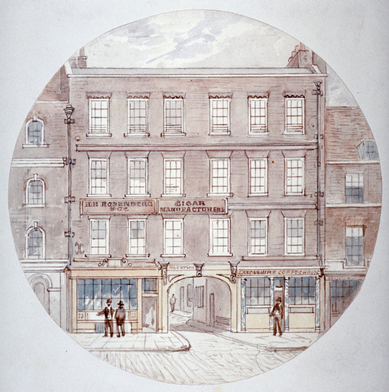 22 y 23 Farringdon Street, Ciudad de Londres, c. 1855 de James Findlay