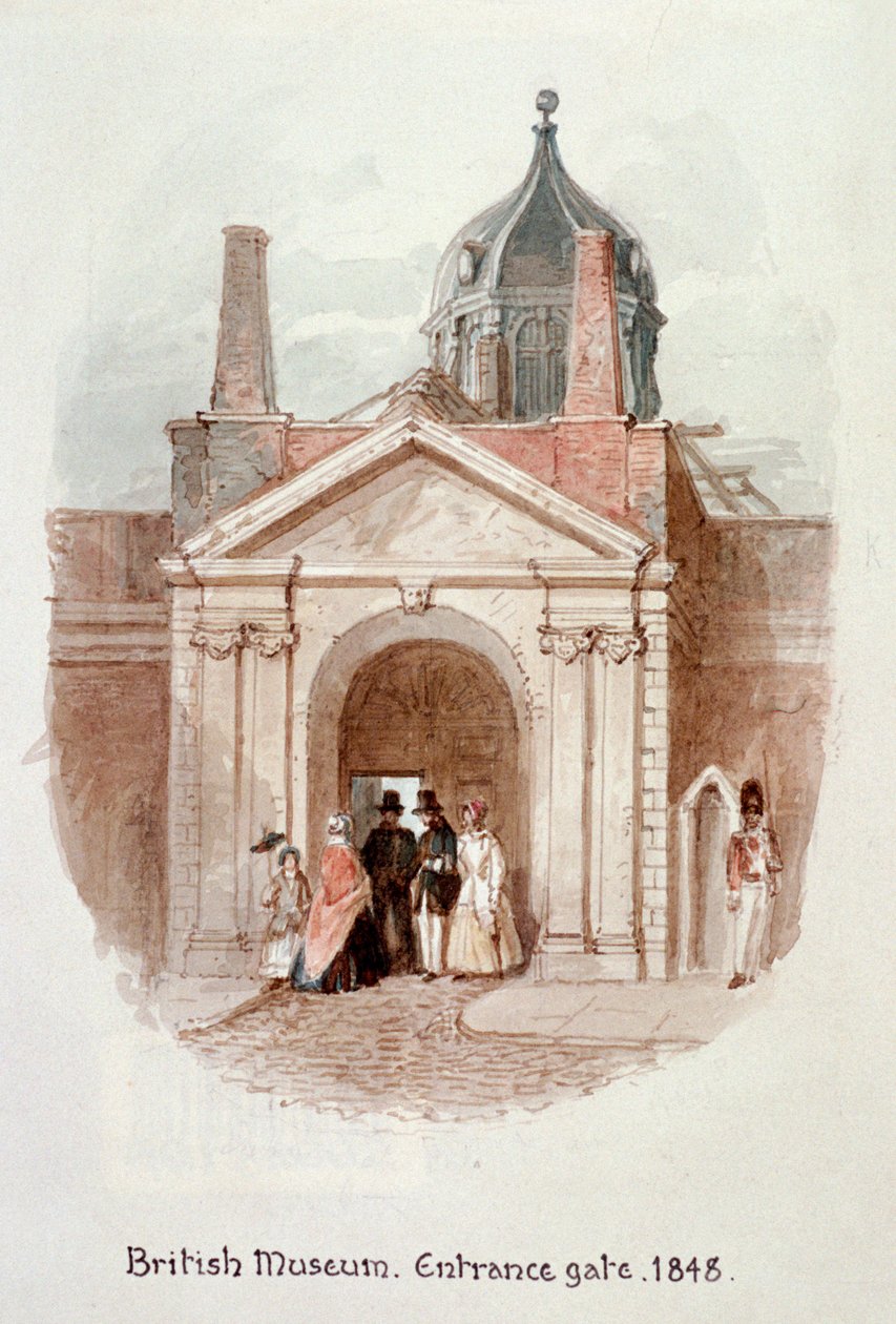 Museo Británico, puerta de entrada, 1848 de James Findlay