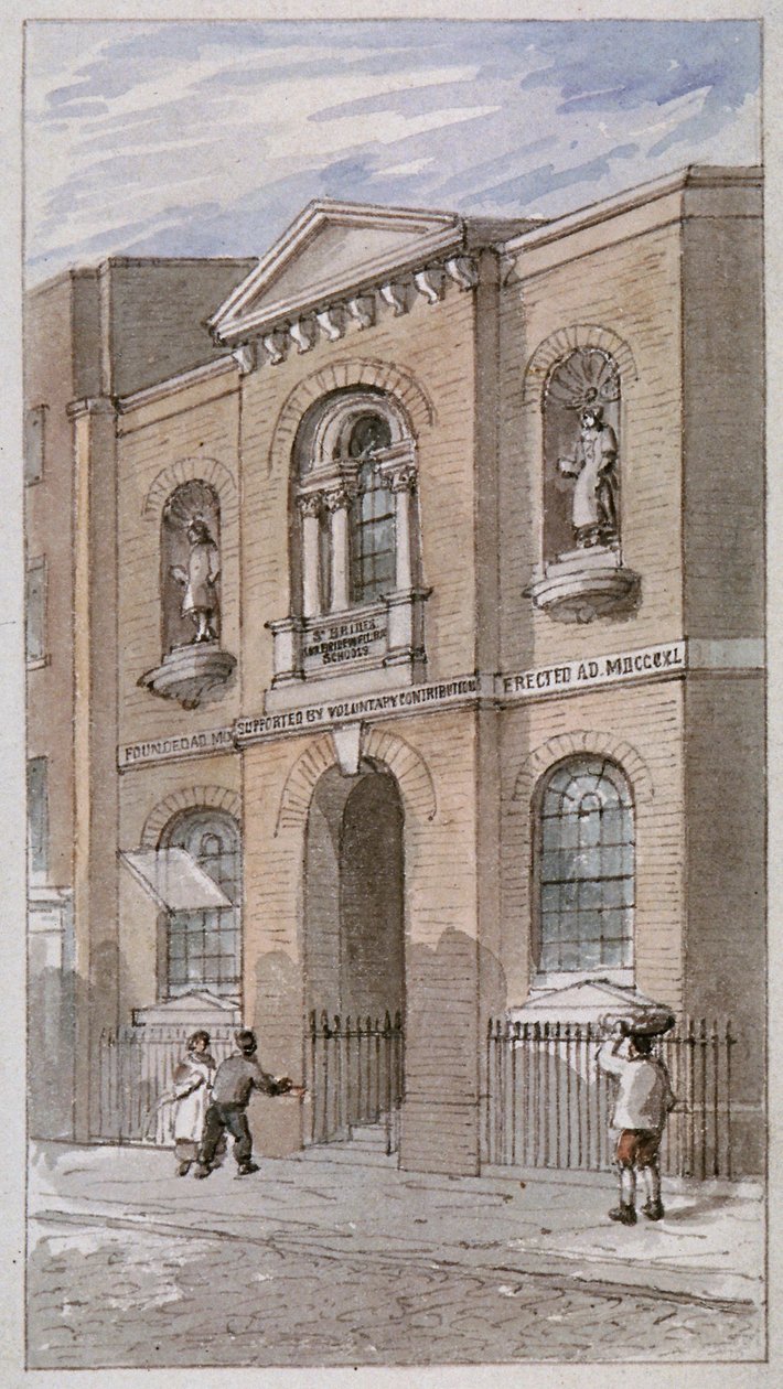 Escuelas de St Bride, Bride Lane, Ciudad de Londres, 1840 de James Findlay