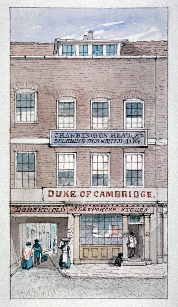 Vista de la Taberna del Duque de Cambridge, Shoe Lane, Ciudad de Londres de James Findlay