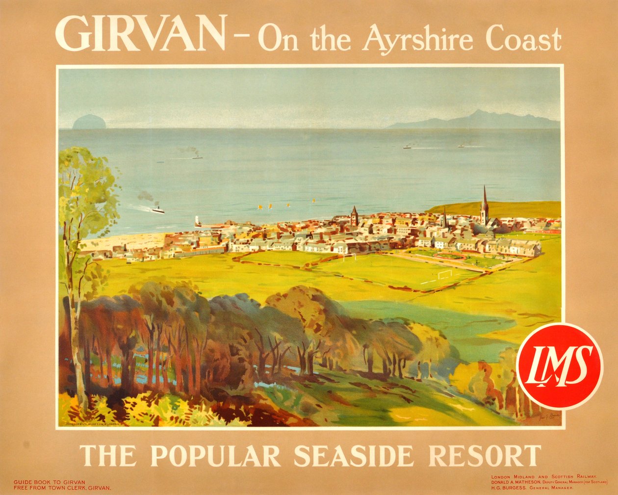 Girvan - En la Costa de Ayrshire. El Popular Resort de Playa de James Fullarton Sloane