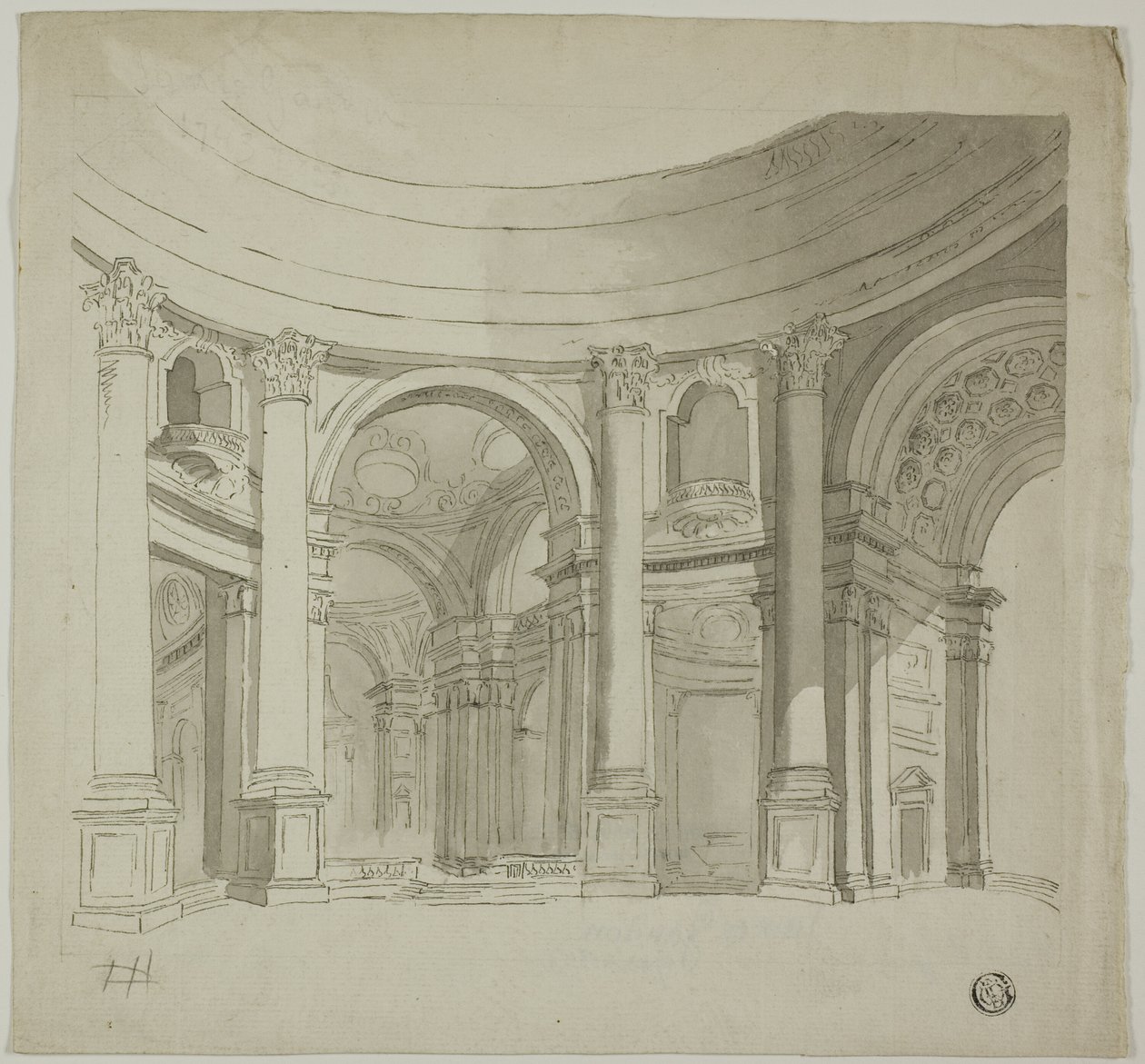 Interior de la iglesia abovedada de James Gandon