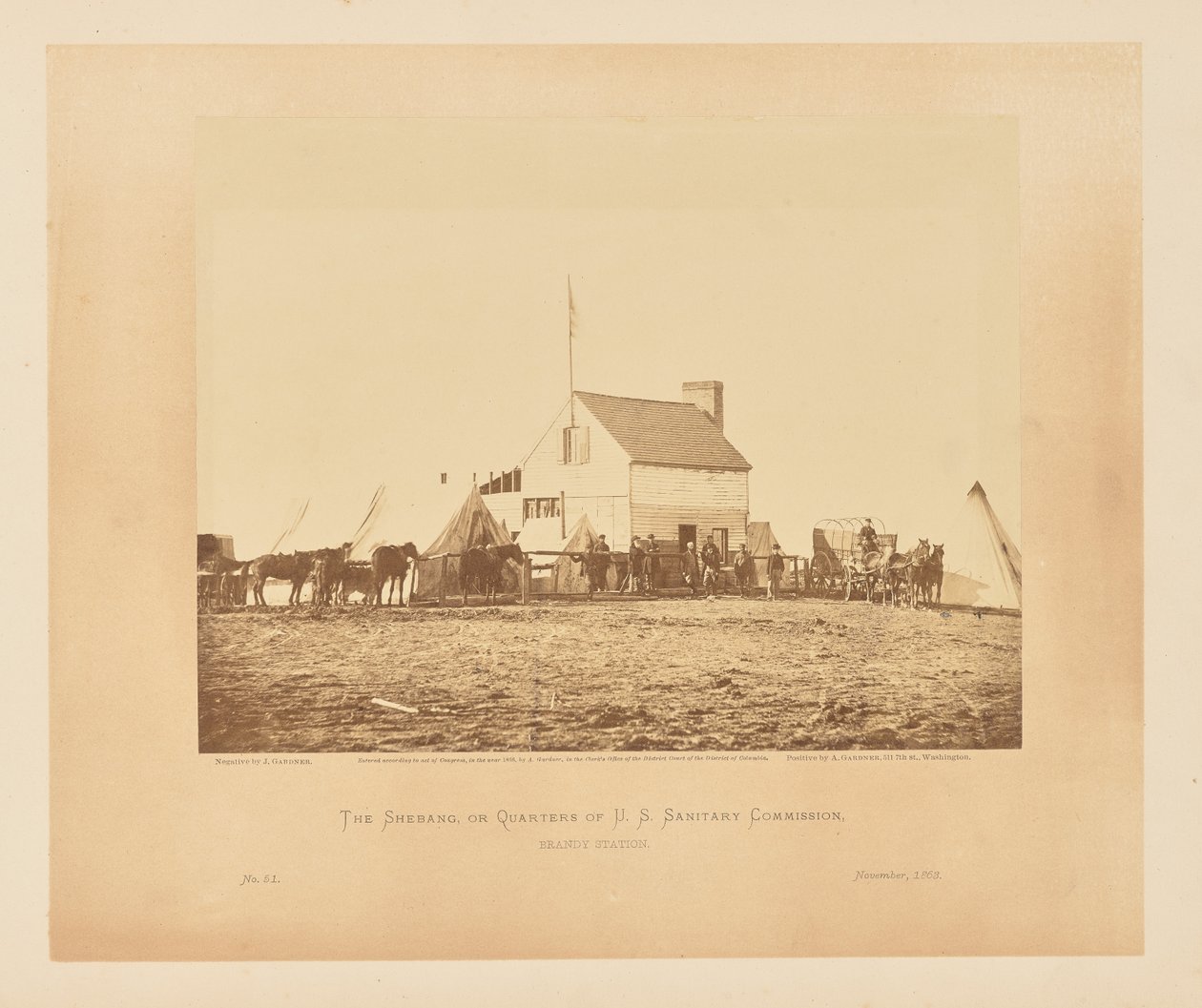 El Shebang, o Cuartel de la Comisión Sanitaria de EE.UU., Brandy Station de James Gardner